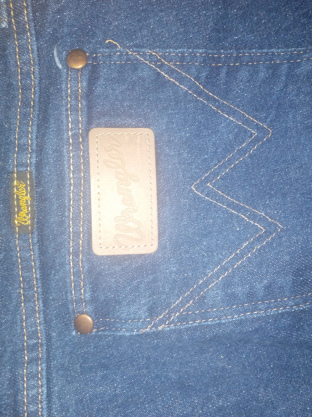 937 Str Stretch Wrangler Men Jeans Slim Blue Boot Cut 33×33 Rougly Was 34×34